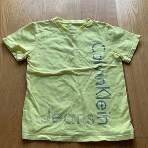 Calvin Klein boys yellow top. Size 5